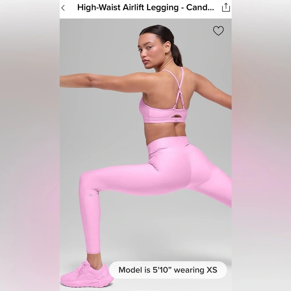 Alo Yoga NWT High Waist Airlift Leggings Candy Heart Pink Size M